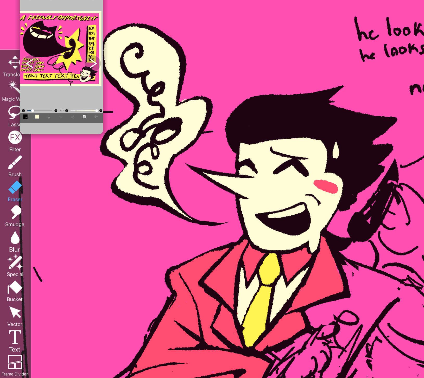 big shot era spamton looking a little nervous