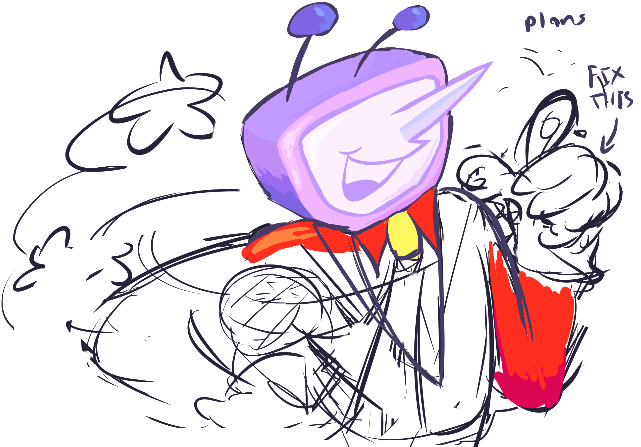 unfinished tenna drawing