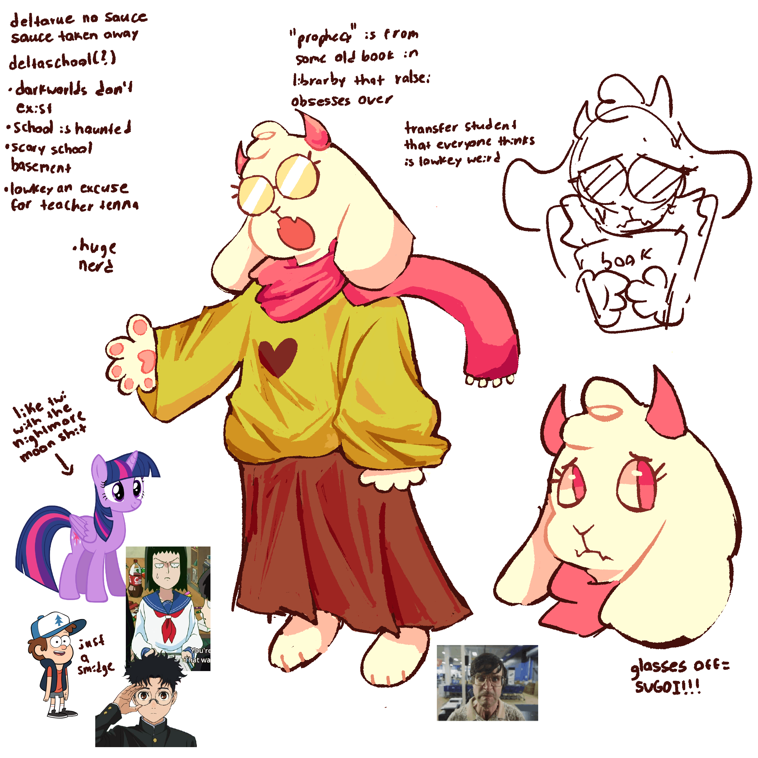 ralsei au design with notes